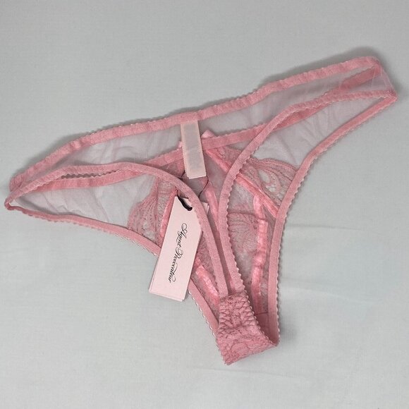Agent Provocateur Rozlyn Baby Pink Thong AP4 Large NWT - Picture 8 of 9